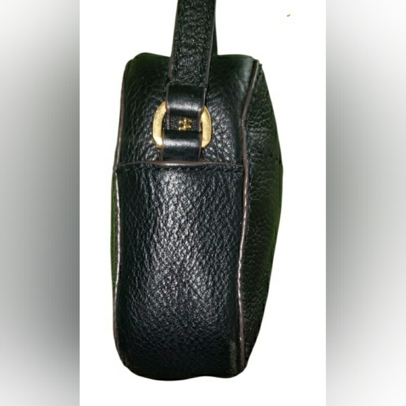Tory Burch Black Pebble Leather Crossbody Bag - Picture 8 of 8